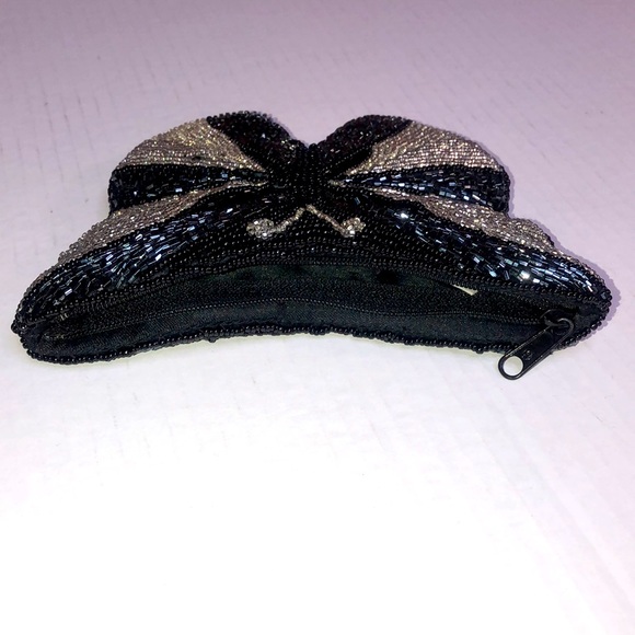VTG Neiman Marcus Beaded Butterfly Coin Purse - Picture 5 of 9